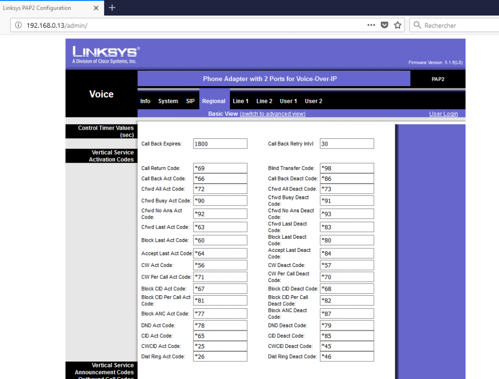 adaptateur PAP2T - Regional