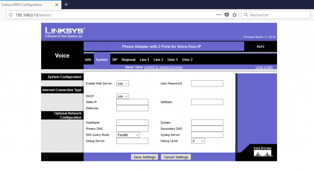 adaptateur PAP2T - System TAB
