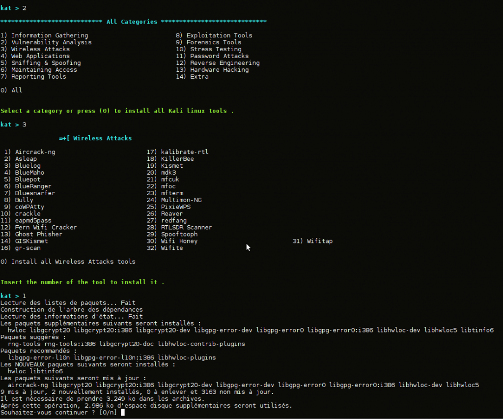 Katoolin - Installation des outils Kali Linux sous Linux Mint