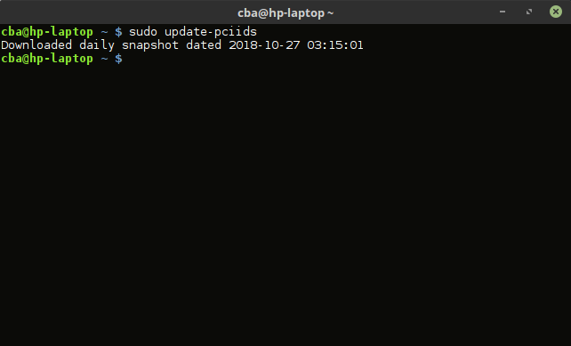 Mise à jour des pciids