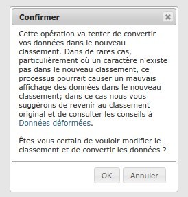 Confirmation pour la conversion