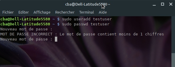 Test Assignment mot de passe complexe