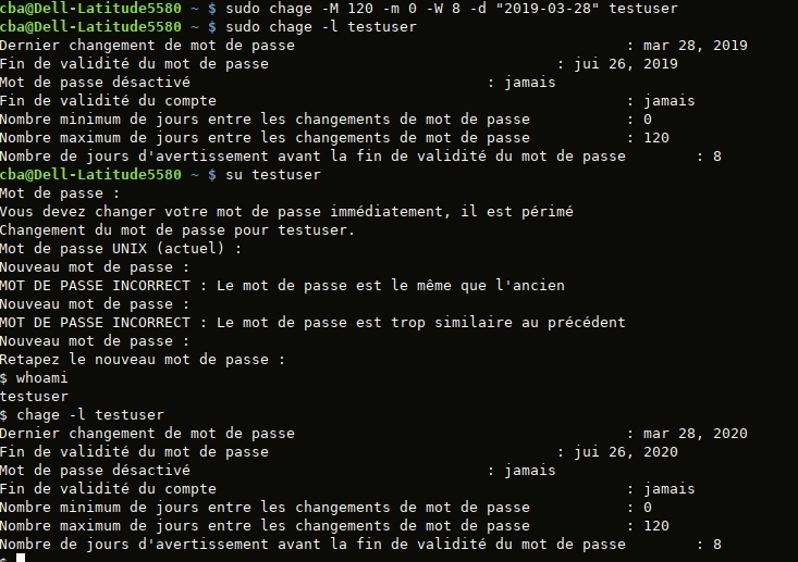 changement régulier de mote de passe - mot de passe expiré